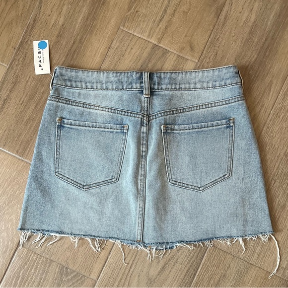 Pacsun Distressed Denim Mini Skirt NWT - Picture 2 of 2